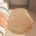 thumbnail image 3 of Oval Washable Polyester Carpet 60x160cm Non-Slip Backing for Living Room Bedroom Hallway Runner Rug in Solid Colors Akmoler | Polyester, G, 3 of 8