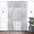 thumbnail image 3 of Satin Chic Complete Attached Window Curtain, Tiebacks & Valance Set, 3 of 8