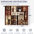 thumbnail image 3 of Rustic Coffee Kitchen Curtains: Farmhouse Vintage Latte Cappuccino Short Cafe Curtains Decor for Living Room Tier Curtains for Rod Pocket Window Drapes 36 Inch Length 2 Panels Set, 3 of 5
