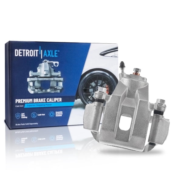 Detroit Axle - Rear Left Brake Caliper for Toyota 2008-2016 Sequoia, 2007-2016 Tundra, Driver Side Brake Caliper with Bracket 2009 2010 2011 2012 2013 2014 2015 Replacement