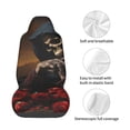 thumbnail image 4 of Picia Elegant Rose Skull Print Waterproof Sweating Car Seat Cover for Post Gym Workout, Running, Beach and Hiking, Universal Fit Anti-Slip Bucket Seat Protector, 4 of 5