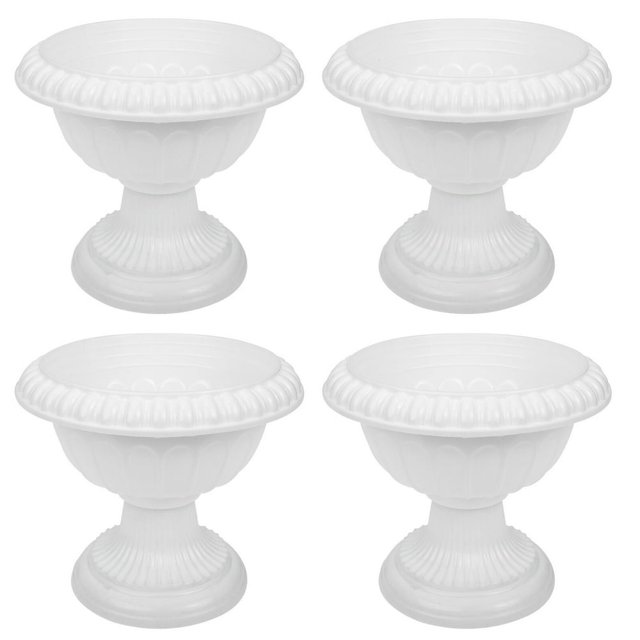HLONK 4 Pcs Pot de Jardinière Romain en Plastique pour Usage Intérieur/extérieur