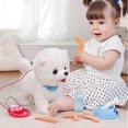 thumbnail image 5 of Samoyed Walking Dog Toy For Girl Licking Barking Dog With Control Leash What You Say Electric Talking Singing Tail Plush Robot Dog DIY Pretend Dres, 5 of 5