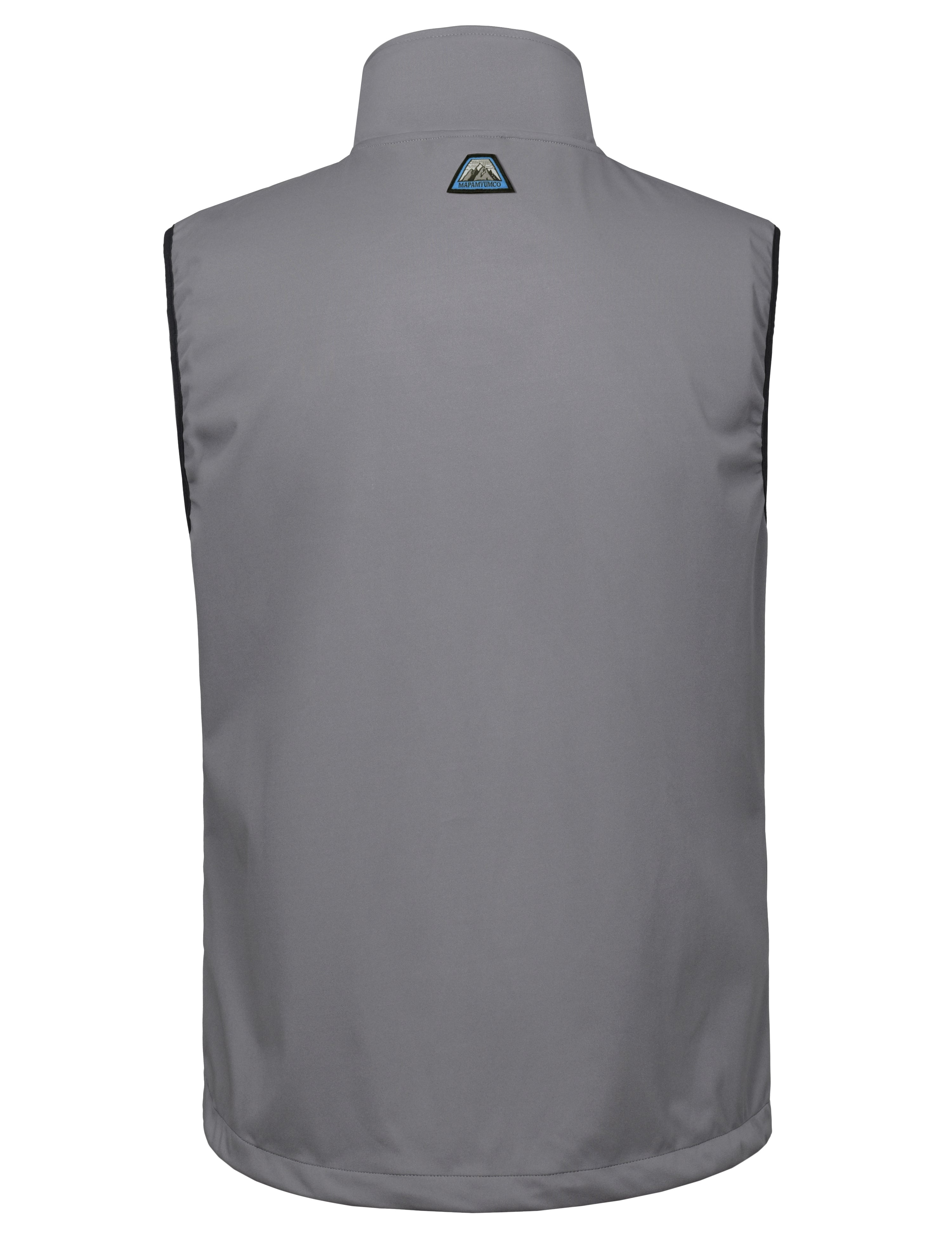 Mapamyumco Men's Lightweight Golf Vest, Water-Repellent Outerwear Vests Windproof Sleeveless Jackets for Hiking Running Gray XXL