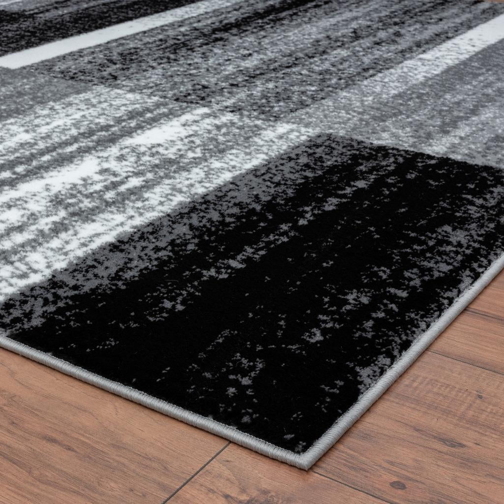 Luxe Weavers Art Deco Abstract Geometric Gray 2x7 Area Rug for Living Rooms