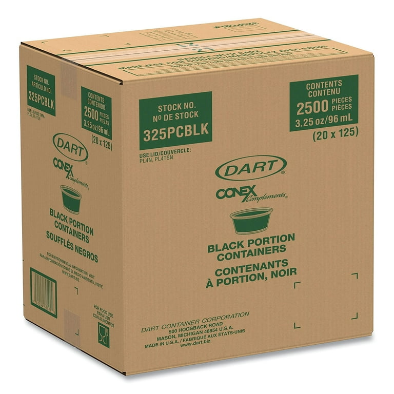 Conex Complements Portion/Medicine Cups, 3.25 oz, Black, 125/Bag, 20 Bags/Carton Conex Complements Portion/Medicine Cups, 3.25 oz, Black, 125/Bag, 20 Bags/Carton