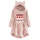 thumbnail image 1 of Trajes Navideños Para Mujer Abrigo de Felpa de Invierno Impresión Informal Orejas de Gato Top de Manga Larga Con Capucha Odeerbi ODB203386, 1 of 4