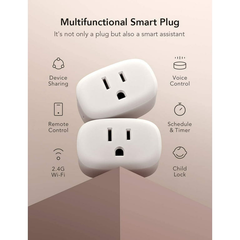 Nooie Bluetooth Smart Plug, WiFi Mini Smart Outlet, Remote/Voice