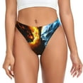 thumbnail image 1 of Balery Red And Blue Fire Skull Warrior Tangas de Algodón para Mujer con Estampado – Ropa Interior Sexy, Transpirable, G-string-Large, 1 of 6