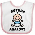 thumbnail image 3 of Inktastic Future Analyst Boys Baby Bib, 3 of 4