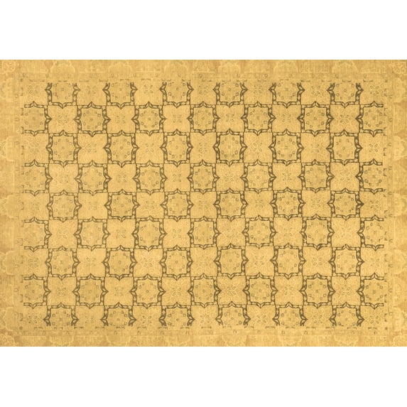 Ahgly Company Indoor Rectangle Abstract Brown Modern Area Rugs, 5' x 7'