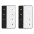 thumbnail image 1 of 2X Interruptor de Nombre DIY TUYA Zigbee, Interruptor de Pantalla Táctil Inteligente de 4 Bandas, Tipo EE. UU., Funciona con Tuya, , Home, Control de Voz, 1 of 3