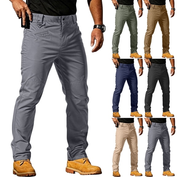 Hearthz Mens Cargo Pants Water Resistant Stretch Cargo Ripstop Pants Lightweight Breathable Outdoor Men's Hiking Pants Green XXL