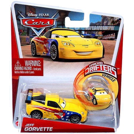 Disney Cars Micro Drifters Jeff Gorvette Diecast Car (With Micro Drifter)