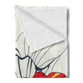thumbnail image 2 of Poppy Flower Soft Flannel Fleece Throw Blanket, Florets and Buds with Curly Leaves and Red Petals in Vintage Style, Cozy Plush for Indoor and Outdoor Use, 70" x 90", Red Pale Blue Beige, by Ambesonne, 2 of 5