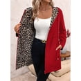 thumbnail image 4 of Katigan Women'S Reversible Hooded Casual Coat Full Zip Up Windbreaker Two - Sided Jacket Red XL, 4 of 8