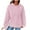 Pink, variant on BXINGOHAI Hoodies for Women Casual Pullover Waffle Long Sleeve Drawstring Hooded Sweatshirt With Pocket Black,XXXL