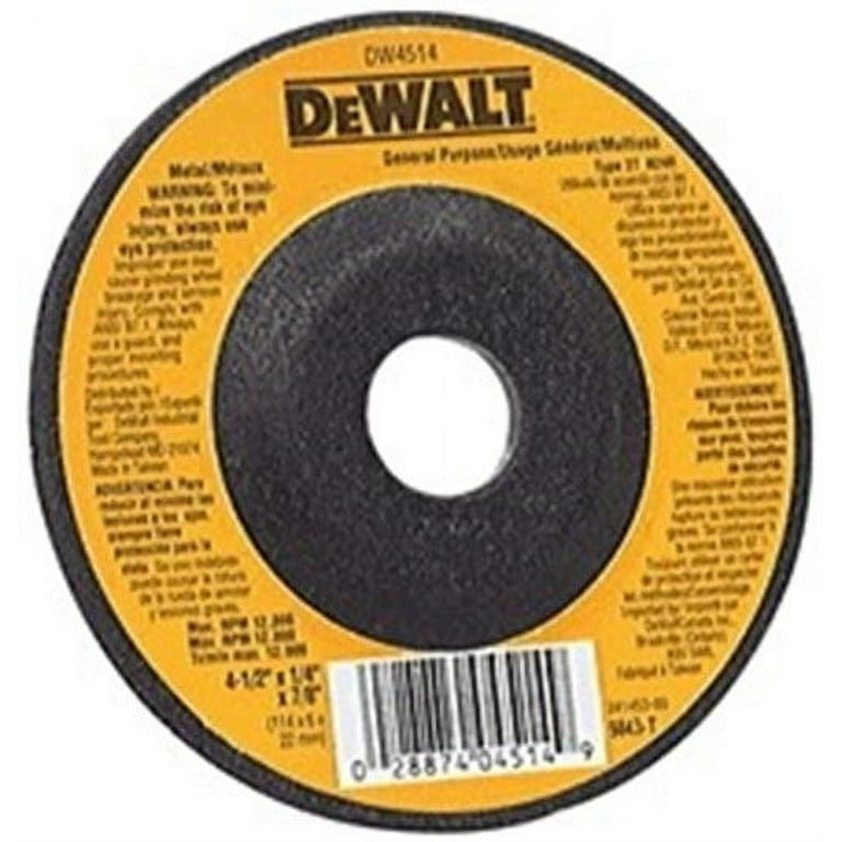 Dewalt DW4523 High Performance Metal Grinding Wheel 4 1 2 in x 1 4