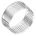 thumbnail image 4 of Uxcell 2pcs Stainless Steel Circular Cake Rings 1.7" Perforated Cake Mousse Ring Kitchen Baking Mould for Cake Dessert, 4 of 5