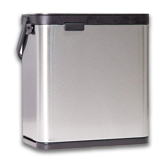 Stainless Steel Under Sink Trash Can, 3L Capacity, 8 x 5 x 8 in, Silver