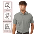 thumbnail image 5 of AllPro Men's Pro-Flex Sorona Polo T-Shirt, 60/40 Polyester/Sorona Casual Performance Polo Tee (Cloud-Blue, 2XL), 5 of 6