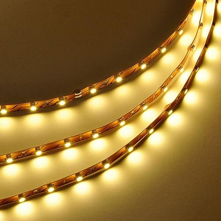 16.4 Feet (5 Meter) Flexible LED Light Strip with 300xSMD3528 and Adhesive Back, 12 Volt, Warm White 3100K, 2026WW-31K By