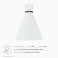 thumbnail image 5 of Modway Starlight 1-Light Pendant Light in White Polished Nickel, 5 of 7