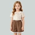 thumbnail image 5 of BOOMNY Girl's Baggy Shorts Wide Leg Shorts for Kids Trendy Elastic Waist Solid Cozy Summer Shorts With Pocket, 5 of 6