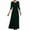 Green, variant on Velvet Dresses for Women Elegant 3/4 Sleeve Round Neck Dressy Casual A Line Flowy Maxi Dress Cozy Winter Party Cocktail Prom Formal Clothes