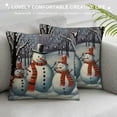 thumbnail image 3 of Nawypu  Christmas Snowman Winter Throw Pillow Covers , Snowman Soft Throw Pillow Case Cushion Cover，for Living Room Bed Sofa and Car Cushion Cover, 3 of 5