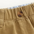 thumbnail image 5 of LIIPEE Girls Boys Casual Shorts Summer Comfortable Solid Color Elastic Waist Shorts With Pockets Child Trendy Daily Shorts,Khaki,2-3 Years, 5 of 5