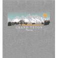 thumbnail image 2 of Adventure Society Grand Teton Wyoming Long Sleeve Adult Hooded Sweatshirt-3XL-Heather Gray, 2 of 3