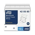 thumbnail image 2 of Tork, Premium Multifold Towel 1-Ply, 9 x 9.5, White, 250/Pack,12 Packs/Carton, 2 of 3