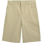 French Toast Big Boys' Basic Flat-Front Short with Adjustable Waist, Khaki, 16