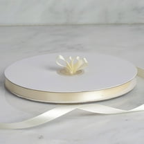 BalsaCircle 3/8" x 100 yards Ivory Single Side Satin Ribbon Wedding Party Favors Crafts