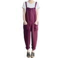 thumbnail image 1 of Fortune Women Sleeveless Jumpsuit Solid Color Loose Playsuit Wide Leg Romper, 1 of 3