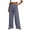 Navy, variant on Zedker Pants for Womens Casual Checkered Pants Elastic Waist Comfy Loose Wide Leg Pants with Pockets Army Green L