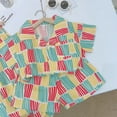 thumbnail image 2 of Uccdo 2Pcs Toddler Baby Boys Girls Brother and Sister Matching Outfits Set Kids Plaid Shirt Top + Shorts 18M-8T, 2 of 10