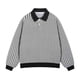 thumbnail image 2 of Blusa y camisa de manga larga con cuello vuelto para hombre, blusa deportiva holgada a rayas con botones y manga larga con cuello vuelto, blusa de poliéster para hombre, 2 of 9