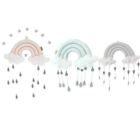 2019 Hot Sale Newborn Cloud Rainbow Raindrop Wall Toys Baby Bed Tent Pendant Crib Hanging Toy Room Ornament Infant Photo (Best Wall Tent 2019)