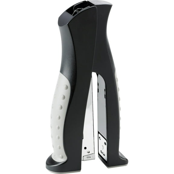 Business Source Ergonomic Full Strip Vertical Desk Stapler, Gray, 20 Sheets Capacity, 210 Staples