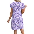 thumbnail image 5 of WIHOLL Summer Dresses for Women Mini Dresses 2026 Sundresses Spring Casual Western Crewneck Ruffle Short Sleeve Beach Vacation Clothes, 5 of 10