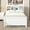 White, variant on Newest Twin Size Platform Bed with Storage Headboard, USB, Twin Size Trundle and 3 Drawers, White
