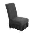 thumbnail image 2 of Elastic Non-Slip Chair Cover 4-Season Polyester Seat Cover with Pleated Fringe Fits Chairs 45-55cm Back Height Multi-Color Leaf Pattern 1PC, 2 of 6