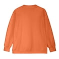 thumbnail image 5 of QTSHPN Hoodless Hoodie for Women Winter Long Sleeve Zip up Casual Solid Color Lined Zipper Collar Jacket with Pockets Sweatshirts Orange L, 5 of 6