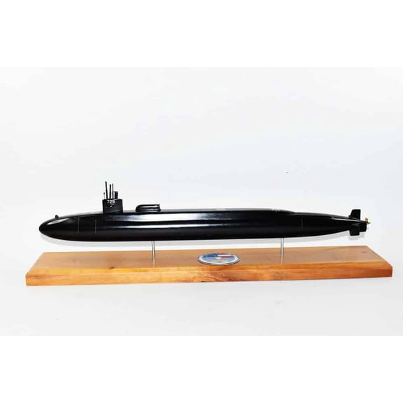 USS Georgia (SSGN-729) Submarine Model (Black Hull),Navy,Scale Model,Mahogany,20 inch,Ohio Class