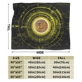 thumbnail image 3 of DouZhe Ultra-Soft Micro Fleece Lightweight Flannel Bed Blanket, Crypto Currency Bitcoin Print Cozy Warm Throw Blankets, 50"x40", 3 of 7