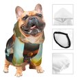 thumbnail image 3 of Fotbe Riverside Meditating Cat Sudadera con Estampado para Perros Pequeños – Suéter con Capucha para Mascotas, Tela Suave de Forro Polar con Bolsillo-Small, 3 of 7