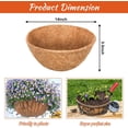 thumbnail image 4 of Coco Liners for Planters 2 Pack 14 Inch Round Hanging Basket Liners, Wall Mounted Coconut Fibres Planter Liner Natural Coconut Fiber Replacement Liners for Hanging Baskets Planters Flowers, Plants, 4 of 7