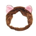thumbnail image 4 of Bmisegm Headbands for Women Plush Cat Ears Spa Makeup Skin Care Facial Daily Comfortable Face Wash Headband Coffee, 4 of 4